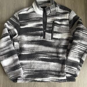 DSG‎ Mens Sherpa 1/4 Zip Pullover Fleece Jacket Lunar Glare Charcoal NWT Medium